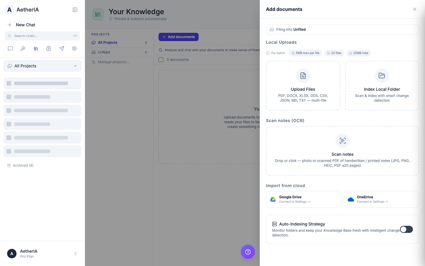 Scan handwritten notes — Snap a photo of your notes → searchable knowledge-base text.