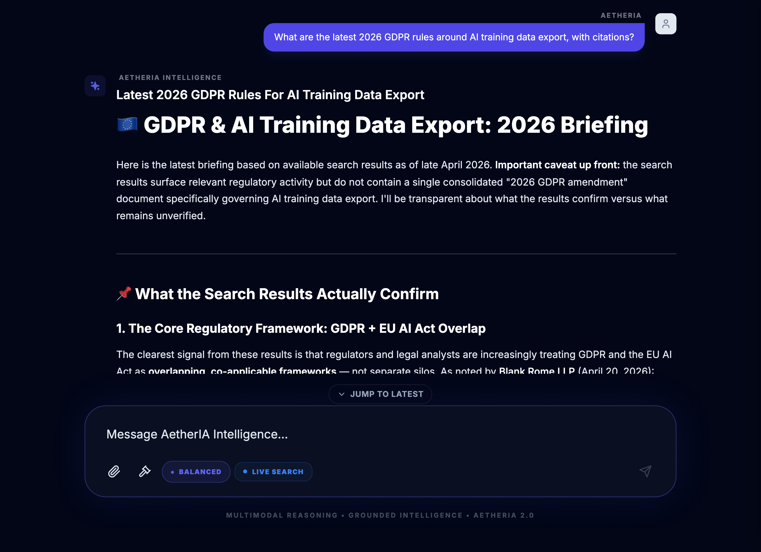 Search agent + URL fetch — product screenshot